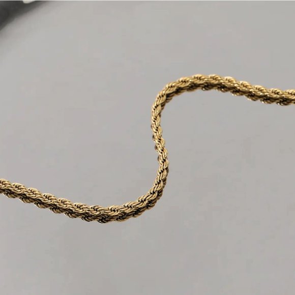 Non-tarnish Gold Rope Chain Bracelet Waterproof Jewelry Gold bracelet stack CUTE - Picture 11 of 14